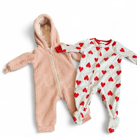 Carter's Other - Carter’s Baby Girl Winter Sleeper Bundle 6 Months
